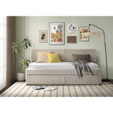 Arden Twin Daybed with Trundle in Corduroy Beige - Tampa Furniture Outlet