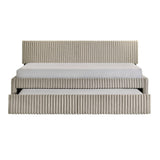 Arden Twin Daybed with Trundle in Corduroy Beige - Tampa Furniture Outlet