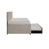 Arden Twin Daybed with Trundle in Corduroy Beige - Tampa Furniture Outlet
