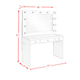 Ariana Complete Dressing Table with Lightbulbs - Tampa Furniture Outlet