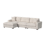 Arizona Modular RHF Armchair with 1 pillow 20" in Steno Beige - Tampa Furniture Outlet