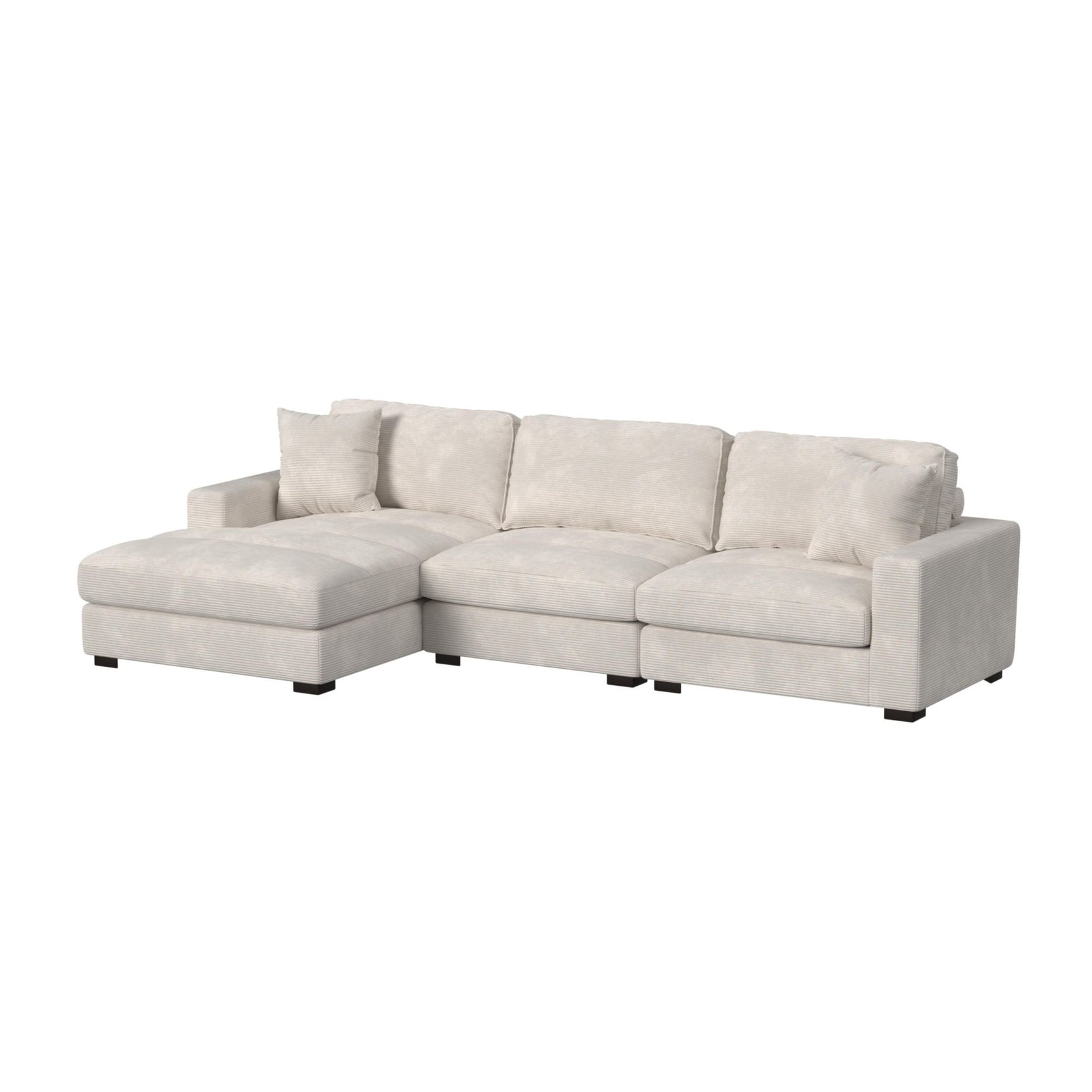 Arizona Modular RHF Armchair with 1 pillow 20" in Steno Beige - Tampa Furniture Outlet