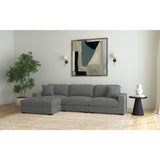 Arizona Modular RHF Armchair with 1 pillow 20" in Steno Charcoal - Tampa Furniture Outlet