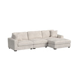 Arizona Modular RHF Chaise with 1 pillow 20" in Steno Beige