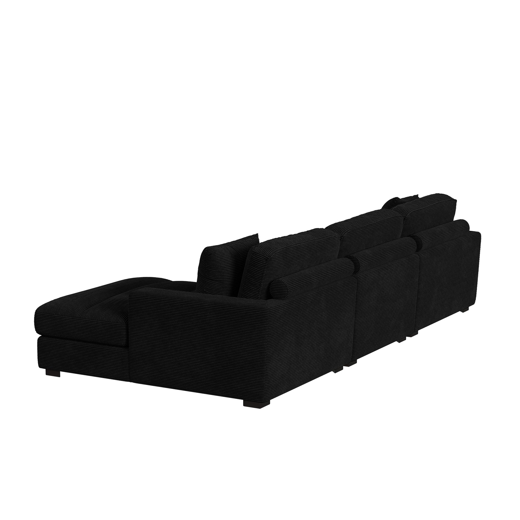 Arizona Modular LHF Armchair with 1 pillow 20" in Steno Black - Tampa Furniture Outlet