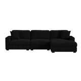 Arizona Modular LHF Armchair with 1 pillow 20" in Steno Black - Tampa Furniture Outlet