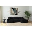 Arizona Modular LHF Armchair with 1 pillow 20" in Steno Black – SKU U-8540-9446-140 | Elements