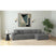 Arizona Modular RHF Chaise with 1 pillow 20" in Steno Charcoal – SKU U-8540-9442-157 | Elements