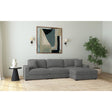 Arizona Modular RHF Chaise with 1 pillow 20" in Steno Charcoal – SKU U-8540-9442-157 | Elements