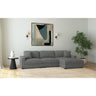 Arizona Modular RHF Chaise with 1 pillow 20" in Steno Charcoal – SKU U-8540-9442-157 | Elements