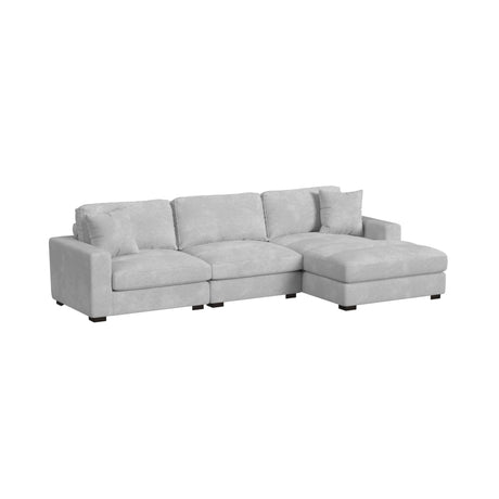 Arizona Modular RHF Chaise with 1 pillow 20" in Steno Stone