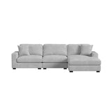 Arizona Modular RHF Chaise with 1 pillow 20" in Steno Stone