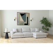 Arizona Modular RHF Chaise with 1 pillow 20" in Steno Stone – SKU U-8540-9443-157 | Elements