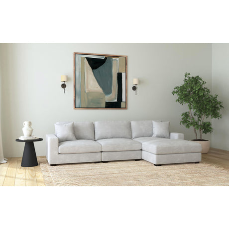 Arizona Modular RHF Chaise with 1 pillow 20" in Steno Stone – SKU U-8540-9443-157 | Elements