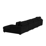Arizona Modular RHF Chaise with 1 pillow 20" in Steno Black - Tampa Furniture Outlet