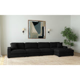 Arizona Modular RHF Chaise with 1 pillow 20" in Steno Black – SKU U-8540-9446-157 | Elements