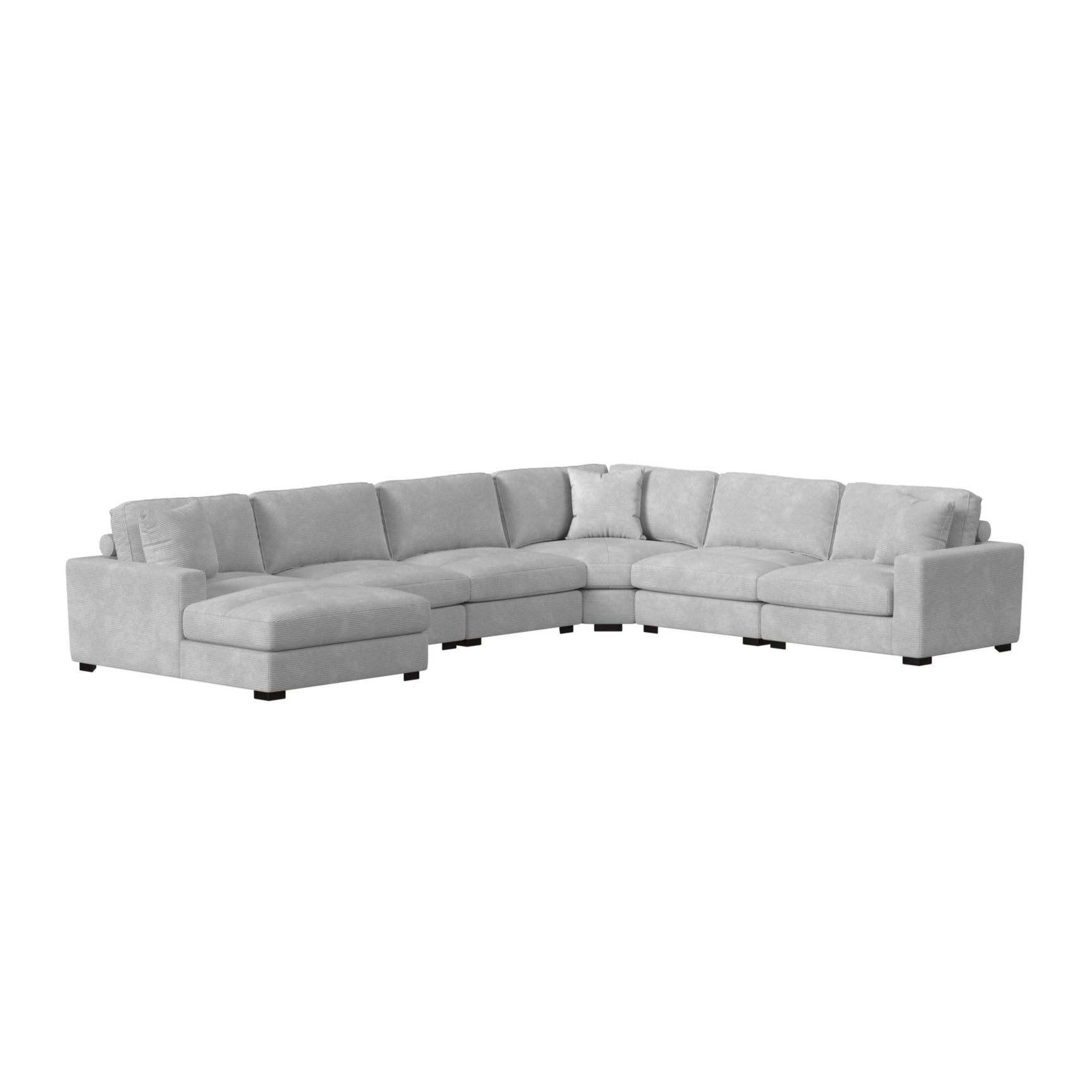 Arizona Modular LHF Chaise with 1 pillow 20" in Steno Stone - Tampa Furniture Outlet