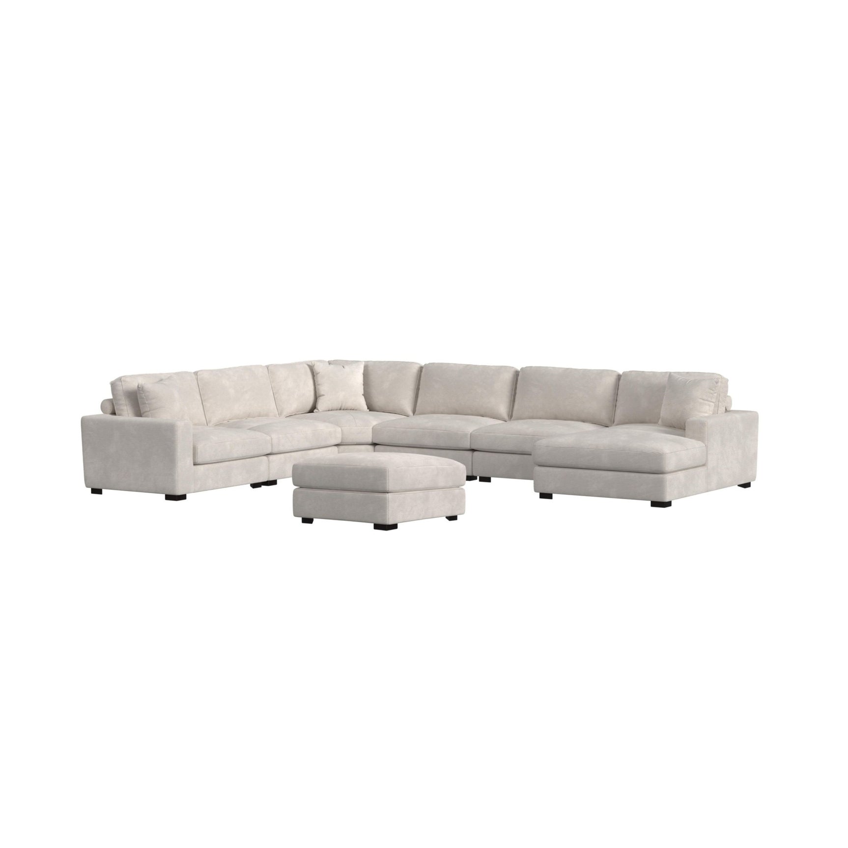 Arizona Modular Wedge with 1 pillow 20" in Steno Beige