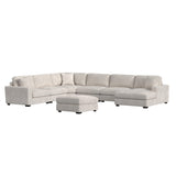 Arizona Modular RHF Chaise with 1 pillow 20" in Steno Beige - Tampa Furniture Outlet