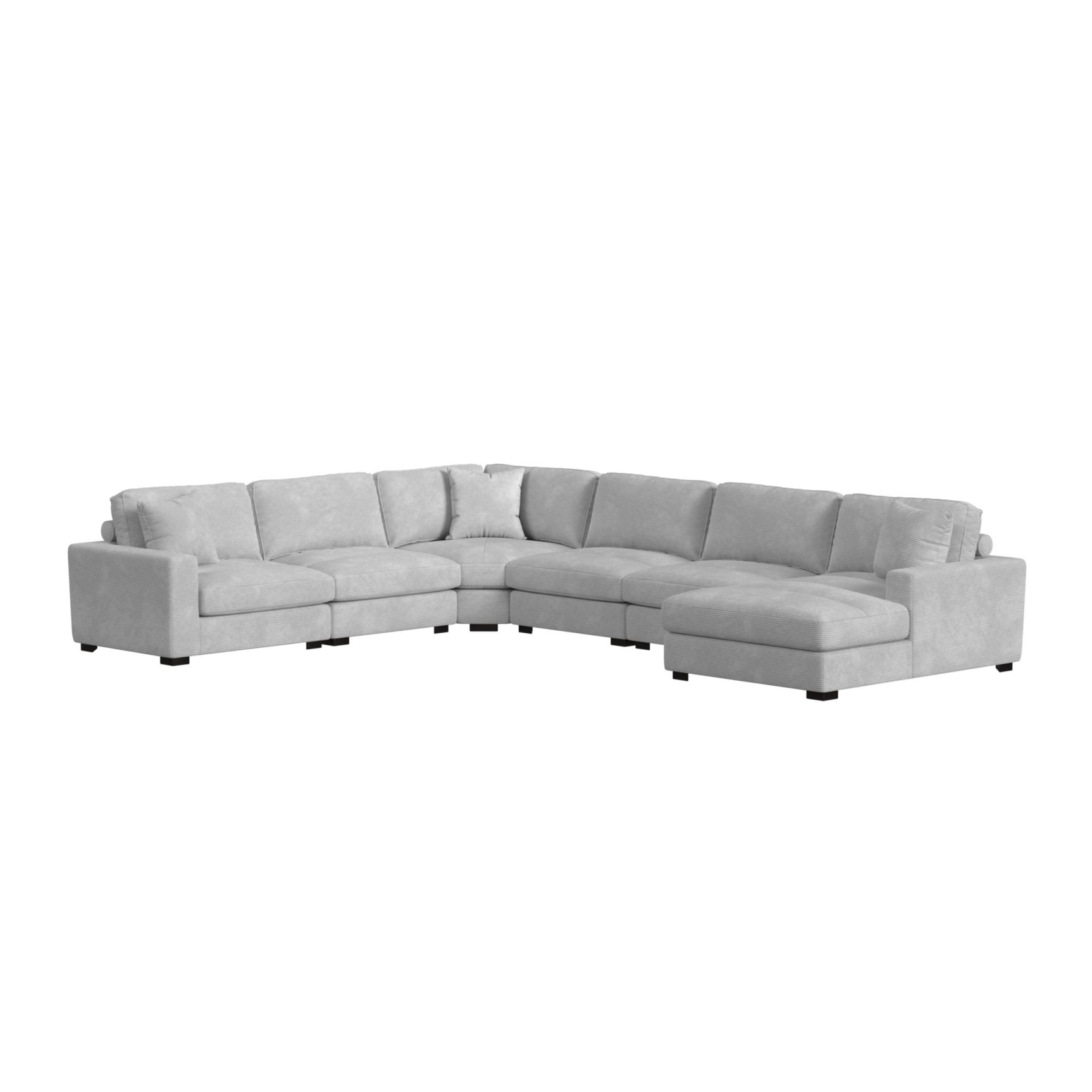 Arizona Modular Armless Chair in Steno Stone - Tampa Furniture Outlet
