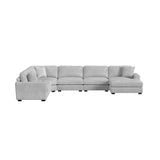 Arizona Modular RHF Chaise with 1 pillow 20" in Steno Stone