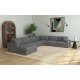 Arizona Modular LHF Chaise with 1 pillow 20" in Steno Charcoal - Tampa Furniture Outlet