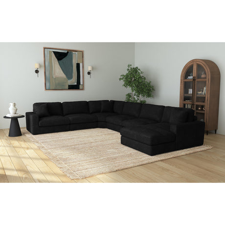 Arizona Modular Wedge with 1 pillow 20" in Steno Black – SKU U-8540-9446-210 | Elements