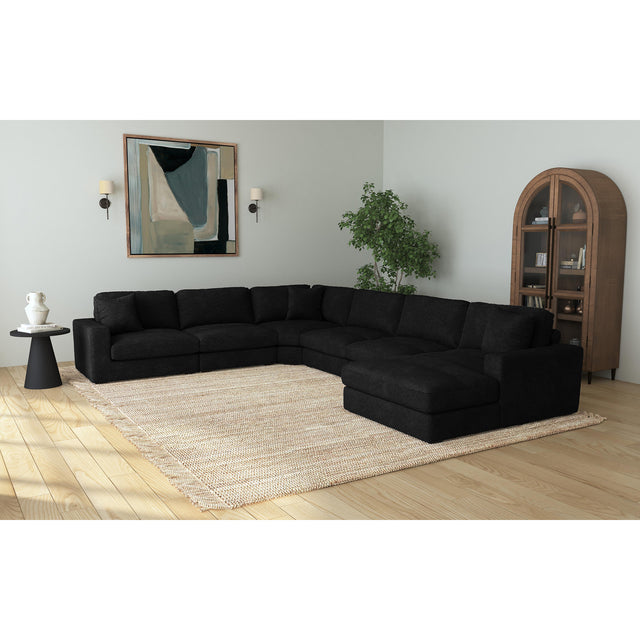 Arizona Modular Wedge with 1 pillow 20" in Steno Black – SKU U-8540-9446-210 | Elements