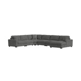 Arizona Modular Wedge with 1 pillow 20" in Steno Charcoal