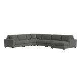 Arizona Modular Armless Chair in Steno Charcoal - Tampa Furniture Outlet