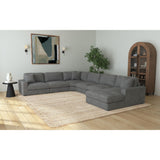 Arizona Modular LHF Armchair with 1 pillow 20" in Steno Charcoal - Tampa Furniture Outlet