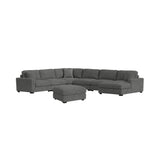 Arizona Modular Wedge with 1 pillow 20" in Steno Charcoal