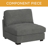 Arizona Modular Armless Chair in Steno Charcoal - Tampa Furniture Outlet