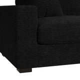 Arizona Modular LHF Armchair with 1 pillow 20" in Steno Black - Tampa Furniture Outlet