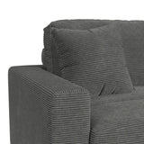 Arizona Modular LHF Armchair with 1 pillow 20" in Steno Charcoal - Tampa Furniture Outlet