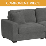 Arizona Modular LHF Armchair with 1 pillow 20" in Steno Charcoal - Tampa Furniture Outlet