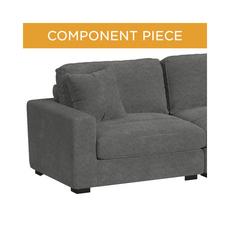 Arizona Modular LHF Armchair with 1 pillow 20" in Steno Charcoal