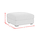 Arizona Modular Ottoman in Steno Charcoal