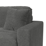 Arizona Modular RHF Armchair with 1 pillow 20" in Steno Charcoal - Tampa Furniture Outlet