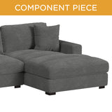 Arizona Modular RHF Chaise with 1 pillow 20" in Steno Charcoal - Tampa Furniture Outlet
