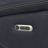 Aruba Power Motion Loveseat with Power Headrest and Console in Pebble Navy - Tampa Furniture Outlet