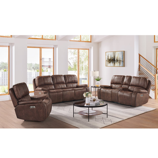 Atlantis Power Motion Recliner with Power Head Recliner in Heritage Brown – SKU U-5230-8640-105PP | Elements