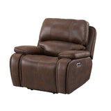 Atlantis Power Motion Recliner with Power Head Recliner in Heritage Brown - Tampa Furniture Outlet