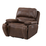 Atlantis Power Motion Recliner with Power Head Recliner in Heritage Brown - Tampa Furniture Outlet