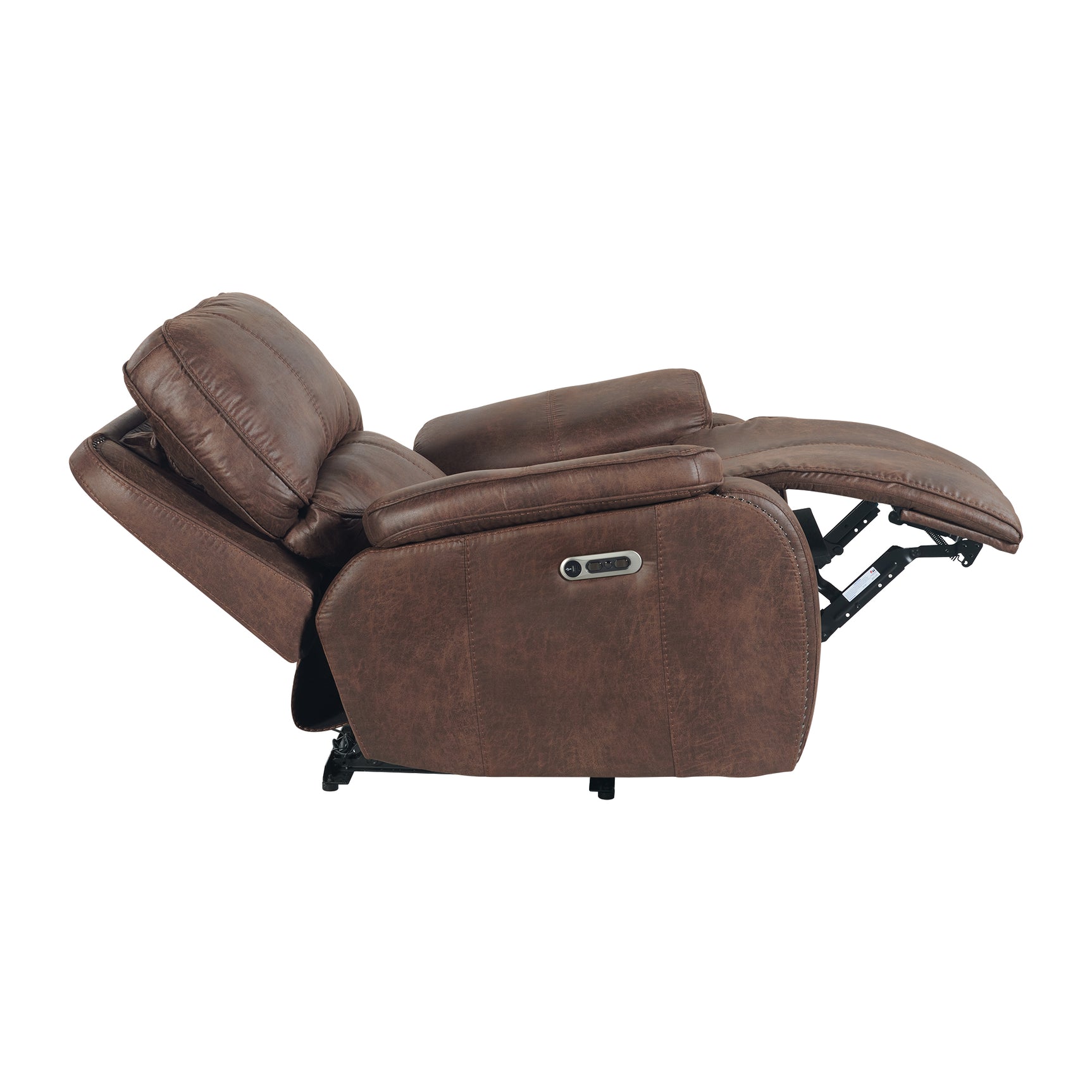 Atlantis Power Motion Recliner with Power Head Recliner in Heritage Brown - Tampa Furniture Outlet
