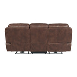 Atlantis Power Motion Sofa with Power Motion Head Recliner in Heritage Brown - Tampa Furniture Outlet