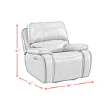 Atlantis Power Motion Recliner with Power Head Recliner in Heritage Brown - Tampa Furniture Outlet