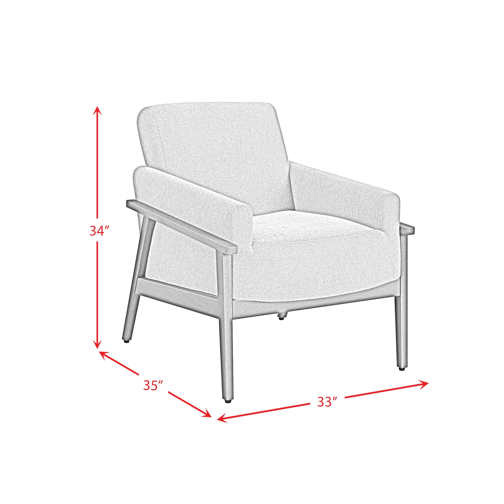 Ava Chair in Langley Cocoa - Tampa Furniture Outlet