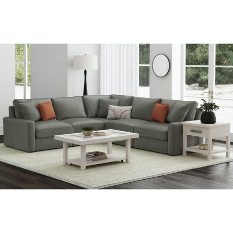 Avalanche End Table with USB in Antique White – SKU T-11600-7-ET | Elements