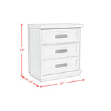 Avalanche 3-Drawer Nightstand with USB in Antique White - Tampa Furniture Outlet